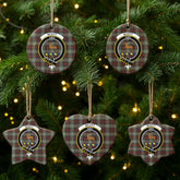 Scott Brown Ancient Tartan Crest Christmas Ceramic Ornament